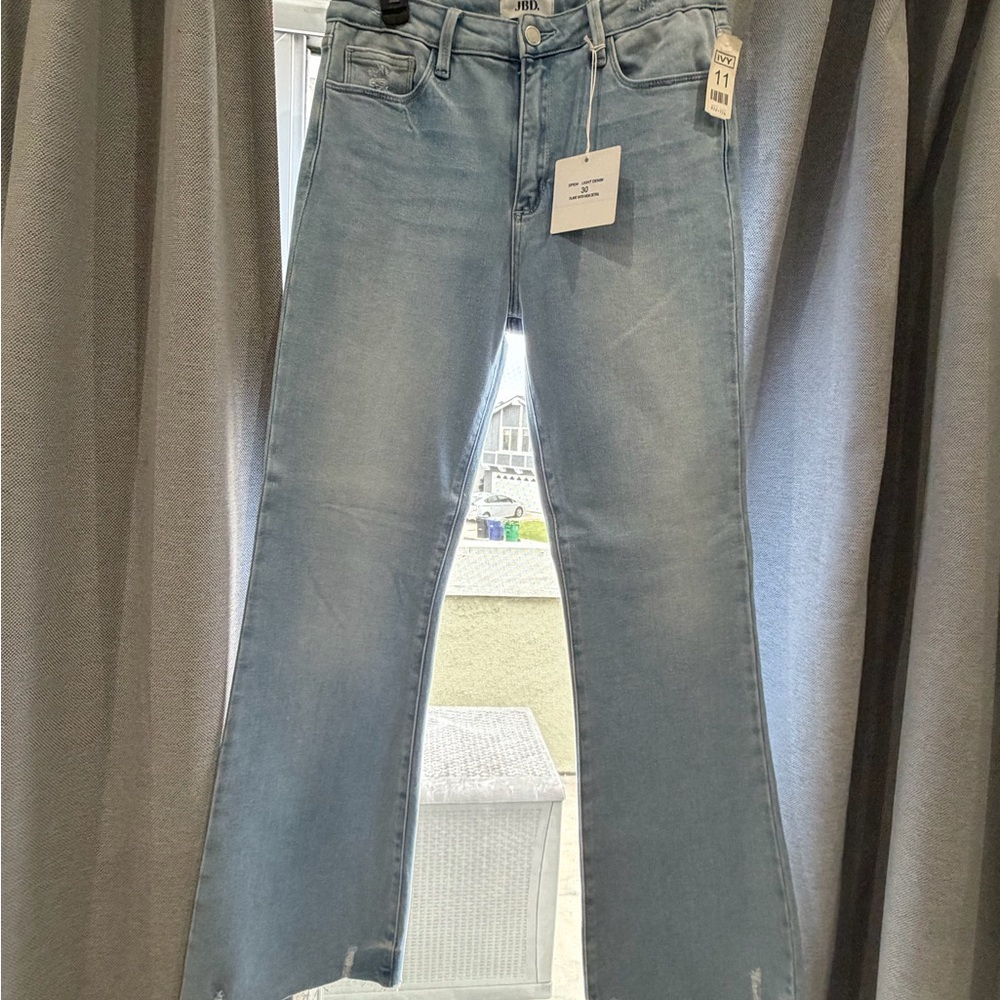 Stylish Light Blue Wide Leg Jeans